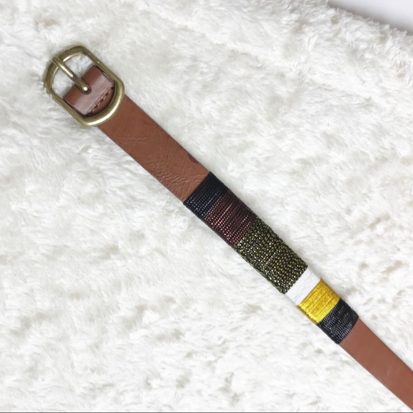 LODIS Brown Leather Cord Detail Belt - Picture 4 of 6